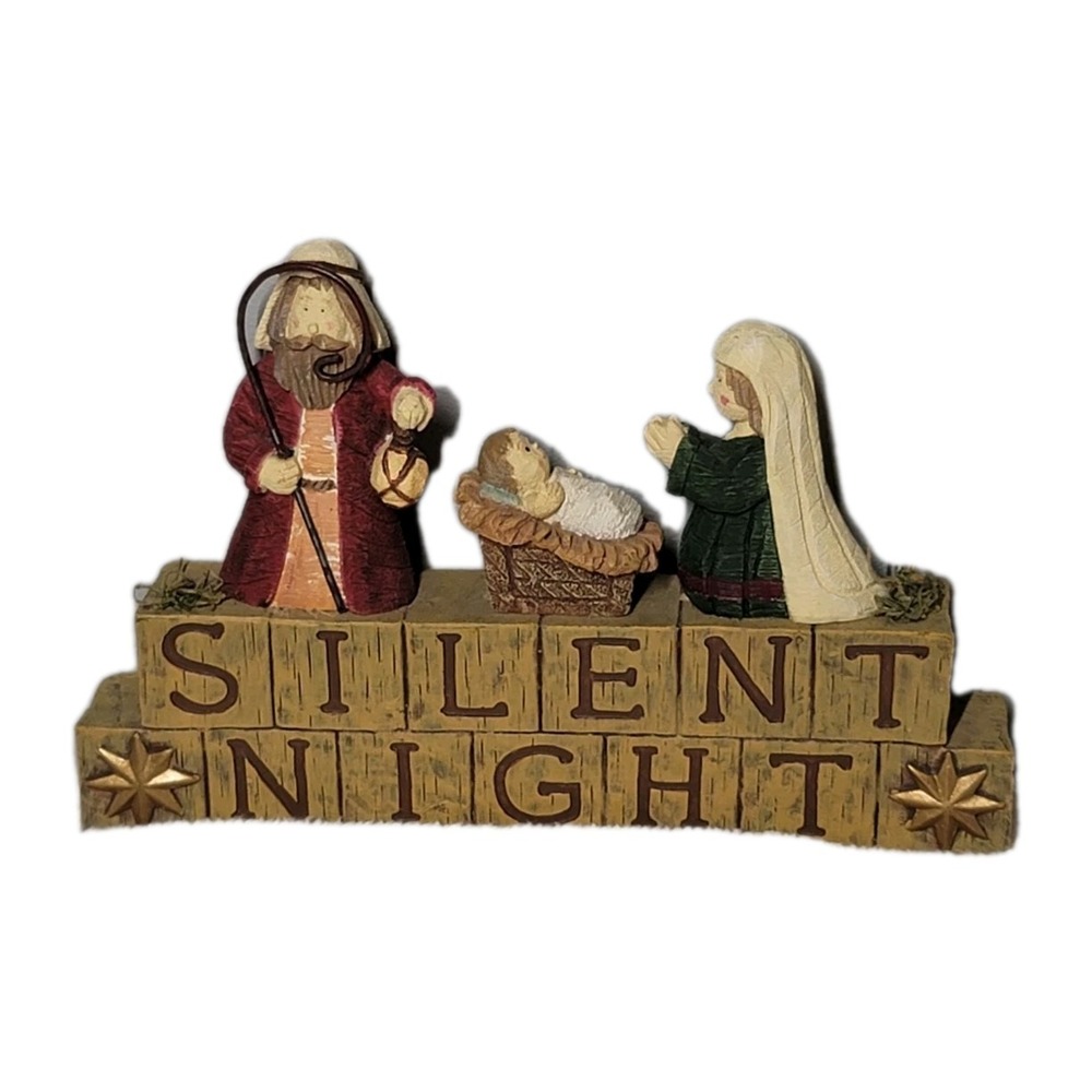 St. Nicholas Square Silent Night Nativity Scene Block Set‎